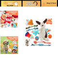10 Pack Puppy Dog Toys Set - Plush Squeaky, Rope Tug & Treat Ball, Teething